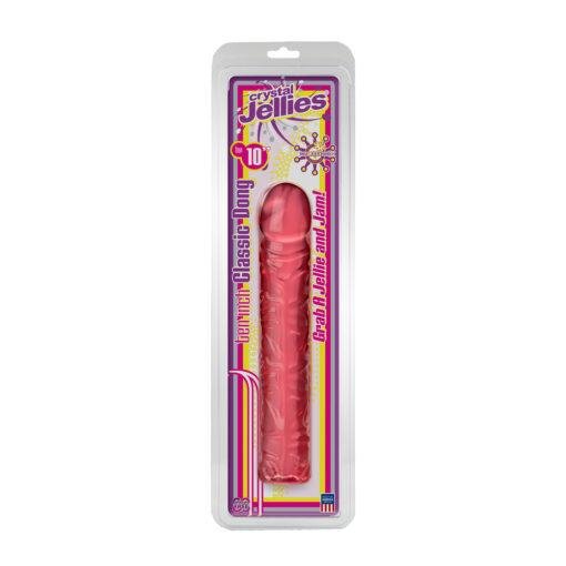 Classic 10 Inch - Pink Jelly Dildo - Image 3