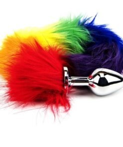 n10780 furry fantasy rainbow tail butt plug 5 1 1