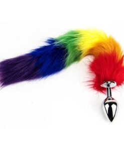 n10780 furry fantasy rainbow tail butt plug 1 1