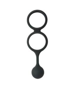 n10910 cock and scrotum ring weighted ball banger black 2 1 1