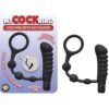 n10911 cock ring ridged vibrating butt plug black 1 1