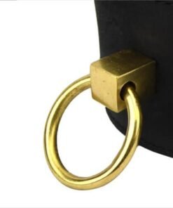 n10919 bound noir nubuck leather collar with o ring 4 1