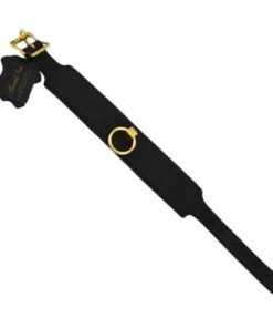 n10919 bound noir nubuck leather collar with o ring 7 1