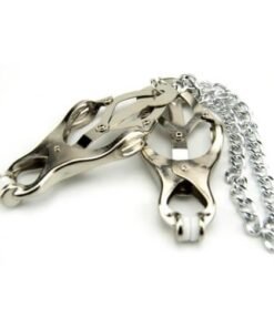 Bound to Please Squeezer Teaser Clover Nipple Clamps with Chain n9379 bound to please squeezer teaser nipple clamp 2 2