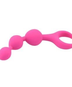 ns6551 loving joy triple ripple anal beads pink 3 2