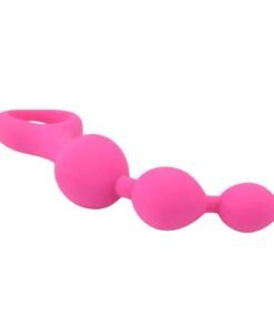 ns6551 loving joy triple ripple anal beads pink 6 3