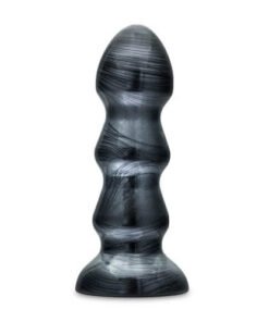 Jet Black Jack Large Ribbed Butt Plug 7 inches