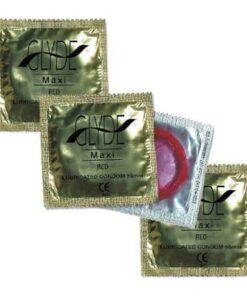 Glyde Ultra Maxi Red Vegan Condoms 100 Bulk Pack