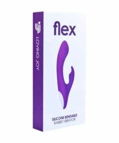 n11135 loving joy flex silicone bendable rabbit vibrator pkg 2