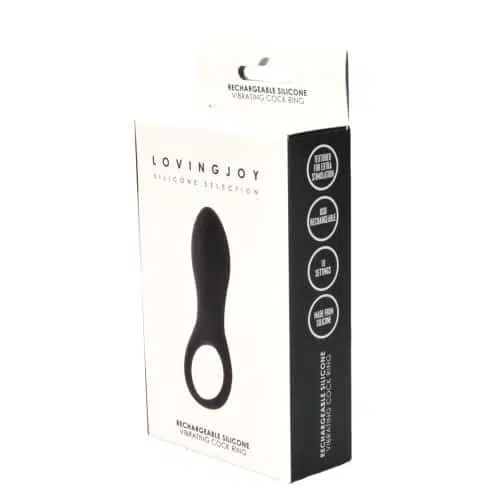 Loving Joy Rechargeable Silicone Vibrating Cock Ring - Image 8