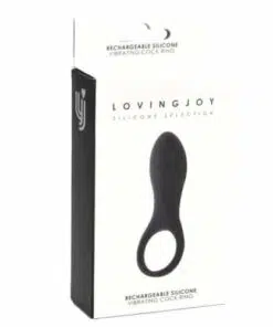 n11161 loving joy rechargeable silicone vibrating cock ring pkg 2