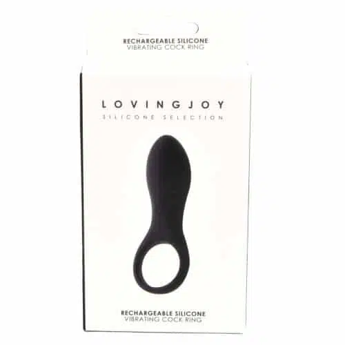 Loving Joy Rechargeable Silicone Vibrating Cock Ring - Image 6