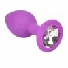 Loving Joy Jewelled Silicone Butt Plug Purple - Small