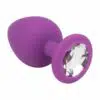Loving Joy Jewelled Silicone Butt Plug Purple - Large