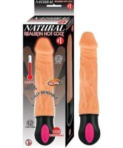 Realistic Warming 7 inch Vibrating Dildo Flesh