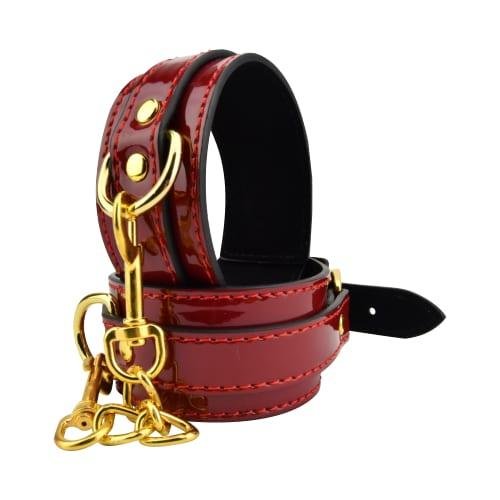 Bound to Please Red Ankle Cuffs