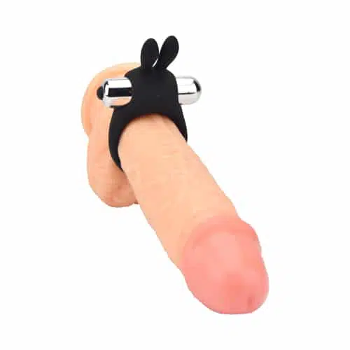 JoyRings Silicone Rabbit Vibrating Cock Ring - Image 4