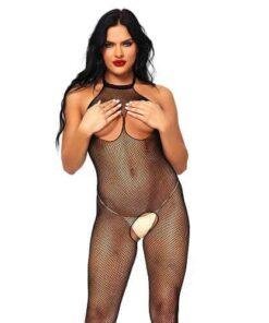 Leg Avenue Fishnet Halter Bodystocking