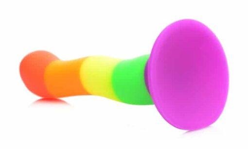 Proud Rainbow Silicone Dildo with Harness - Image 5