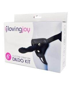 n11475 loving joy 6 inch silicone strap on dildo kit pkg 2 1