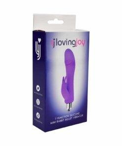 n11450 loving joy 7 function silicone mini rabbit bullet vibrator pkg 2