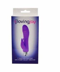 n11450 loving joy 7 function silicone mini rabbit bullet vibrator pkg
