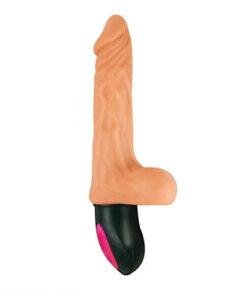 Realistic Warming 6.5 inch Vibrating Dildo with Balls Vanilla Realistic Warming 6.5 inch Vibrating Dildo with Balls Vanilla - Image 3