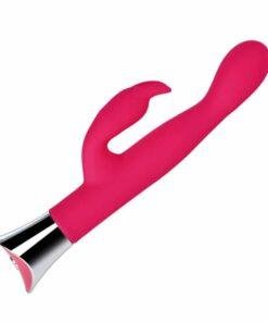 Loving Joy 10 Function Slim Silicone Rabbit Vibrator Pink - Image 4
