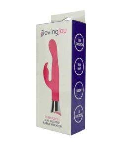 Loving Joy 10 Function Slim Silicone Rabbit Vibrator Pink - Image 6