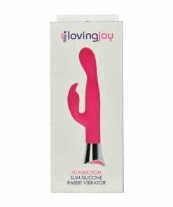 Loving Joy 10 Function Slim Silicone Rabbit Vibrator Pink - Image 5