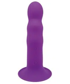 n11689 dual density cushioned core vibrating sc ribbed silicone dildo 7inch 1