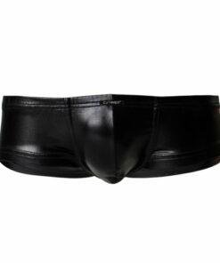 c4m booty shorts black leatherette medium