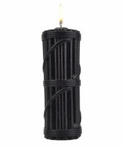 bound to play. hot wax candle black