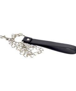 bound to please furry collar with leash black 7