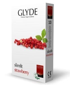 n11222 glyde slimfit strawberry condoms 10pack 3