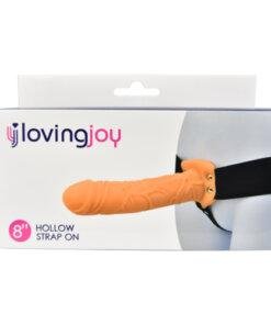 n11680 loving joy 7 inch hollow strap on vanilla pkg