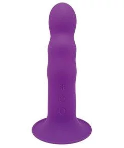 Adrien Lastic Dual Density Cushioned Core Vibrating Suction Cup Ribbed Silicone Dildo 7 Inch