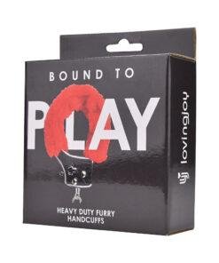 n11851 bound to play heavy duty furry handcuffs red pkg 2