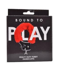 n11851 bound to play heavy duty furry handcuffs red pkg