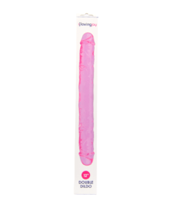n11949 loving joy 12 inch double dildo pink boxed
