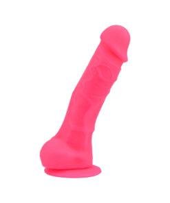 Loving Joy 7 Inch Realistic Silicone Dildo with Suction Cup and Balls Pink