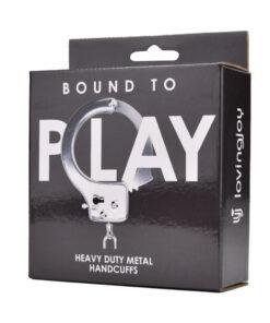 n12139 bound to play heavy duty metal handcuffs pkg 2