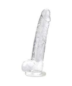 Loving Joy 9 Inch Dildo with Balls Clear