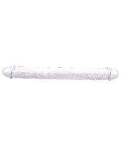 n12190 loving joy 15 inch double ended dildo clear