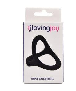 n12192 loving joy silicone triple cock ring pkg