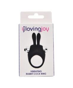 n12193 loving joy silicone vibrating rabbit cock ring pkg