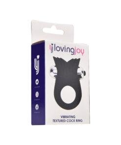 n12194 loving joy silicone vibrating textured cock ring 1 pkg