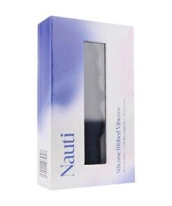 n12253 nauti silicone ribbed vibrator pkg 2