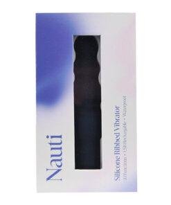n12253 nauti silicone ribbed vibrator pkg