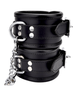 n12265 bound leather wrist restraints